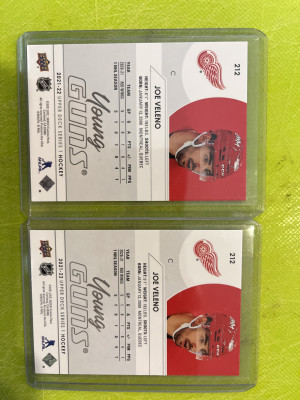 Joe Veleno (2) Young Gun Lot back