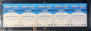 2023 SP Game Used Simon Nemec Draft Day Marks 5 Card Lot /35 Full Name With Case back