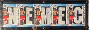 2023 SP Game Used Simon Nemec Draft Day Marks 5 Card Lot /35 Full Name With Case front