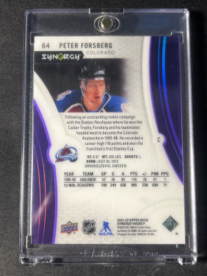 2021 Synergy Peter Forsberg Auto /15 back