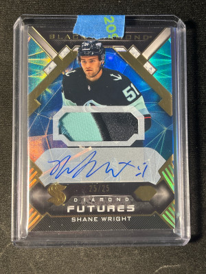2022 Black Diamond Shane Wright Rookie Patch Auto /25 front