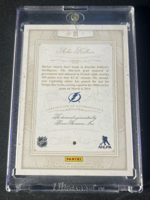 2013 Panini Alex Killorn Flawless Diamond Gem Rookie 1/1 back