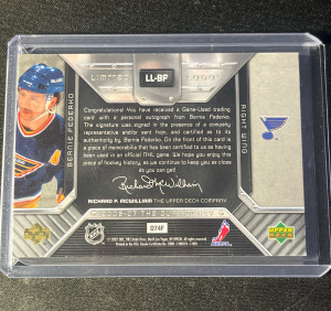2006 The Cup Bernie Federko Limited Logos Patch Auto /50 back