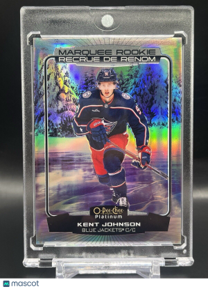 2022-23 OPC Platinum Kent Johnson Marquee Rookie Pond Hockey #206 front