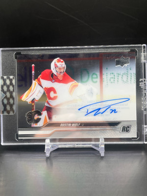 2023-24 Clear Cut Dustin Wolf Rookie Auto SP front