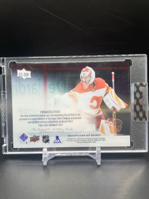 2023-24 Clear Cut Dustin Wolf Rookie Auto SP back