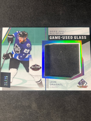 2022 SPGU Leon Draisaitl All Star Game Used Glass /25 front