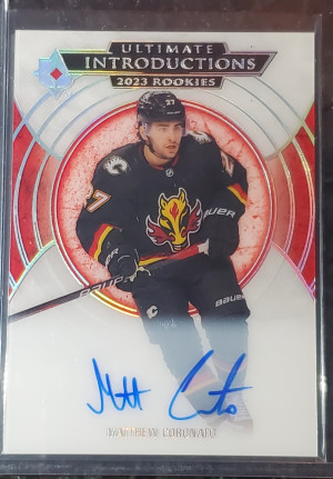 2023-24 Ultimate Collection Ultimate Introductions Rookies Auto Matthew Coronato front