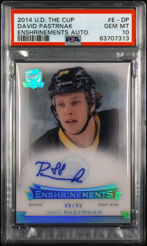 2014 Upper Deck The Cup Enshrinements Autograph David Pastrnak Enshrinements Auto.
