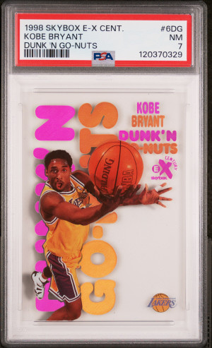 1998 Skybox E-X Century Dunk 'N Go-Nuts Kobe Bryant Dunk 'N Go-Nuts PSA 7