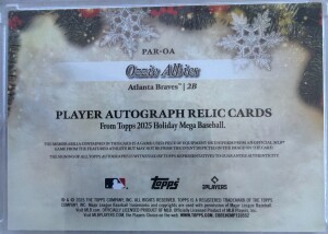 Ozzie Albies (patch, Auto, /25) back