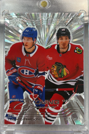 2025-26 Upper Deck Ivan Demidov Levshunov Young Guns Silver Outburst Checklist front