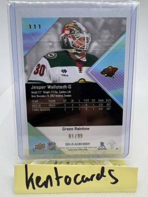 2024-2025 Allure Jesper Wallstedt Green Rainbow/99 back