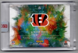 2021 PANINI ORIGINS ROOKIE PATCH AUTOGRAPH #162 JA'MARR CHASE RC back