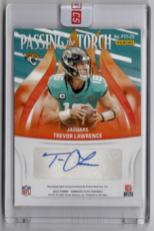 2022 DONRUSS ELITE PASSING THE TORCH MARK BRUNELL/TREVOR LAWRENCE (23/25) back