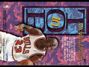 95/96 NBA HOOPS TOP 10 ALL-TIME ROOKIE TEAM #AR7 MICHAEL JORDAN back