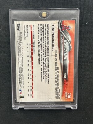 Shohei Ohtain Topps White Jersey RC back