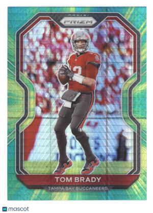 2020 Panini Prizm Tom Brady #255 Green Hyper 010/175