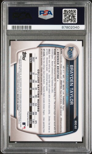 2023 Bowman Draft Brayden Taylor Chrome back