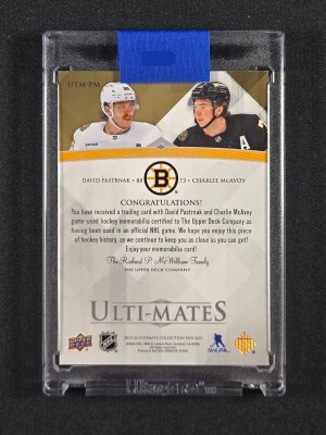 2023-24 Upper Deck Ultimate Collection Ulti-Mates Dual Patch /49 back