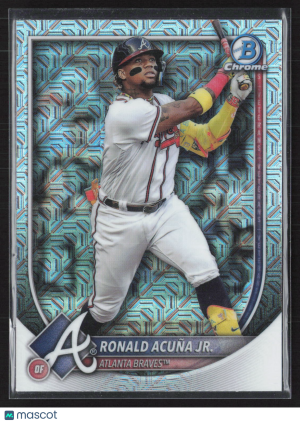 2025 Bowman Chrome Ronald Acuña Jr. #13 Mega Box Mojo Refractor /70 front