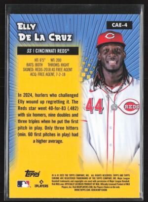 2025 Topps Chrome All-Etch Elly De La Cruz #CAE-4 back
