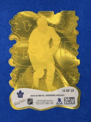 Auston Matthews 2024-25 Skybox Metal Universe Liquid Gold back