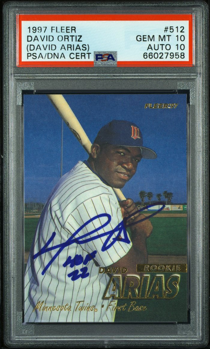 1997 Fleer David Ortiz rookie auto PSA 10