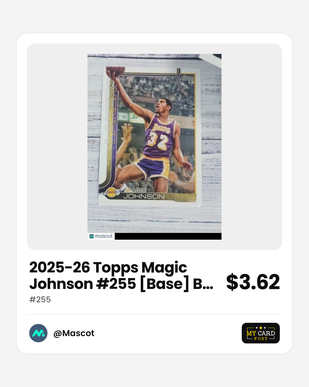 2025-26 Topps Magic Johnson #255 [Base] Base Set | My Card Post